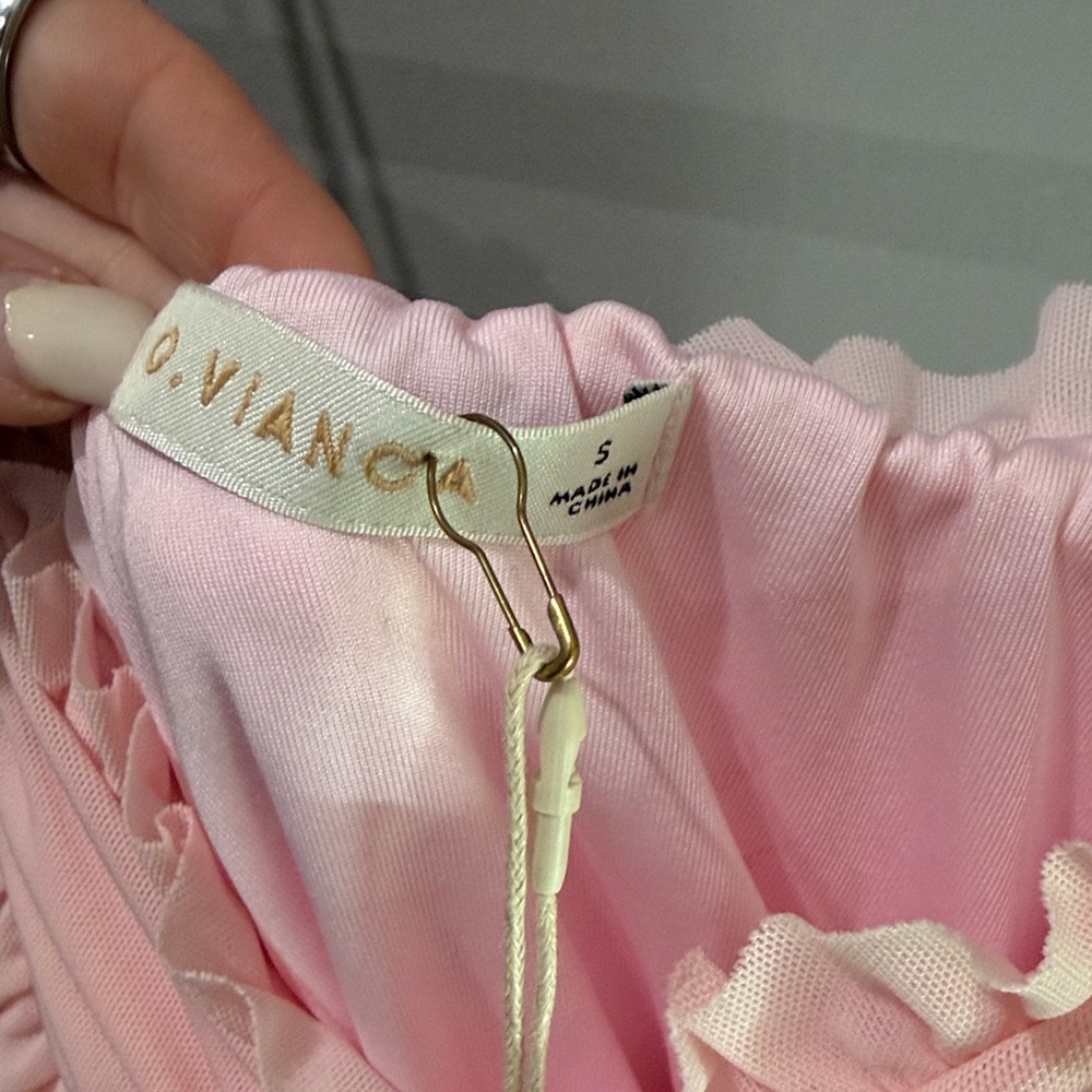 Pink Ruched Bodysuit - Picture 2 of 4